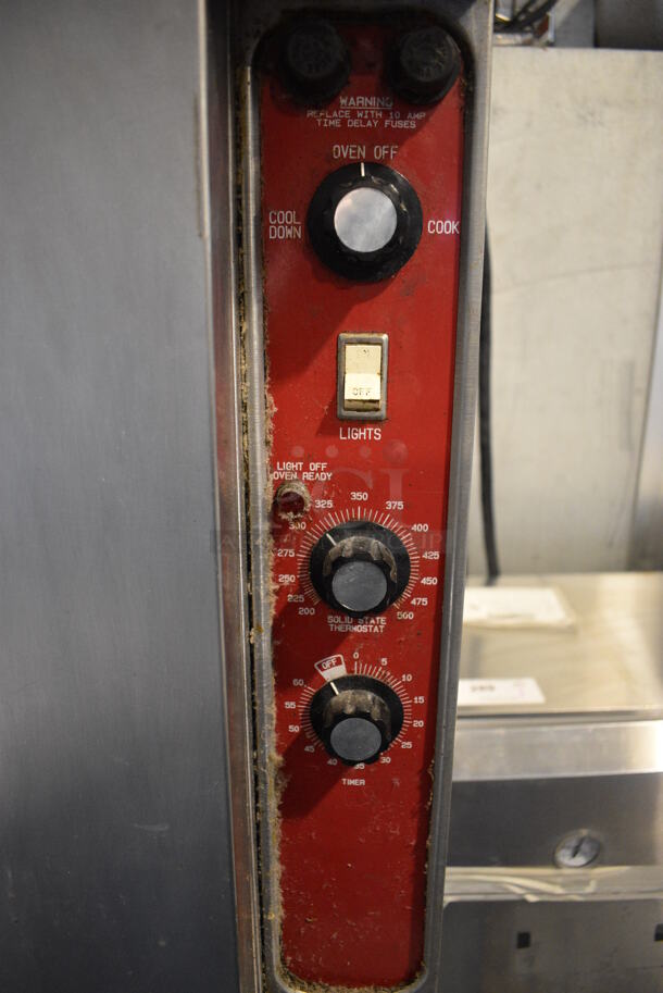 2 Blodgett Stainless Steel Commercial Gas Powered Full Size Convection Ovens w/ Solid Doors, Metal Oven Racks and Thermostatic Controls. 208-220 Volts. 38.5x39x64.5. 2 Times Your Bid! - Image 2 of 5