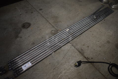 ALL ONE MONEY! Lot of 8 Chrome Finish Poles! 87"
