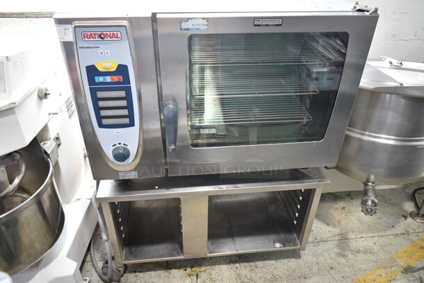 Rational SCC 62 Stainless Steel Commercial Electric Powered SelfCooking Center Combi Convection Oven on Equipment Stand. 208 Volts, 3 Phase. - Image 1 of 7