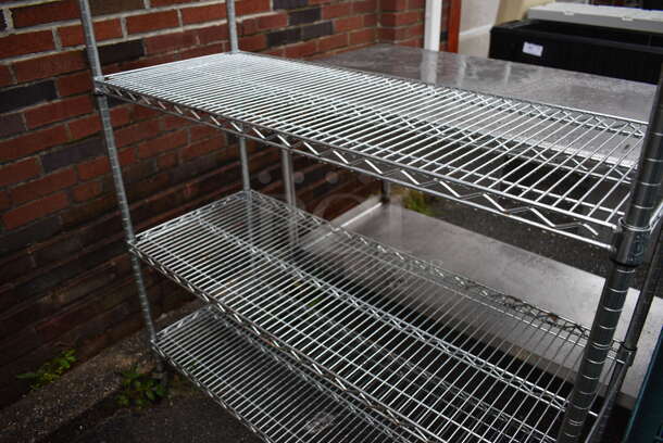 Metro Chrome Finish 5 Tier Shelving Unit on Commercial Casters. BUYER MUST DISMANTLE. PCI CANNOT DISMANTLE FOR SHIPPING. PLEASE CONSIDER FREIGHT CHARGES. 48x18x76 - Image 3 of 4