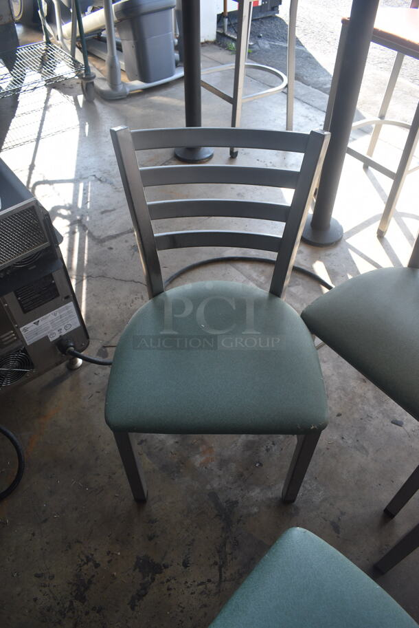 4 Ladderback Chairs w/ Green Cushions. 4 Times Your Bid! - Image 2 of 4