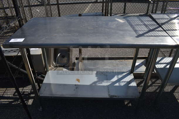 Stainless Steel Commercial Table w/ Metal Under Shelf. 48x24x35 - Image 1 of 4