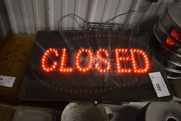 Open Closed Light Up Sign. 23x1x14 - Image 2 of 4