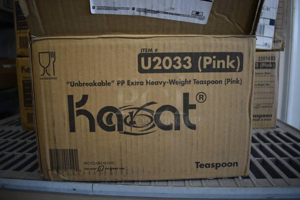 3 Boxes of BRAND NEW! Karat Extra Heavy Weight Pink Teaspoons. 3 Times Your Bid! - Image 3 of 4