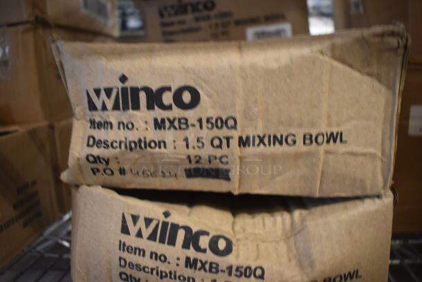 3 Boxes of 12 BRAND NEW! Winco MXB-150Q Stainless Steel Bowls. 8x8x2. 3 Times Your Bid! - Image 3 of 3