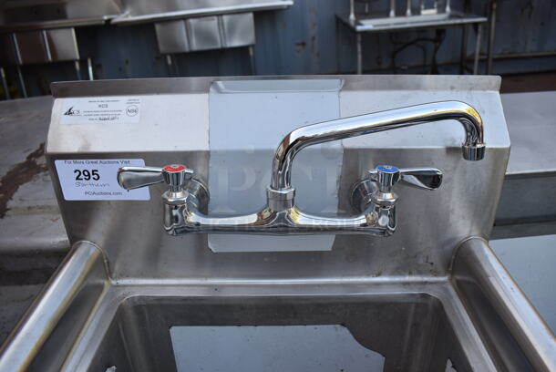 Stainless Steel Commercial Single Bay Sink w/ Faucet and Handles. 20.5x21x44 - Image 5 of 6