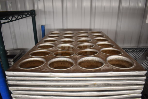 12 Metal 24 Cup Muffin Baking Pans. 14x20.5x1.5. 12 Times Your Bid!