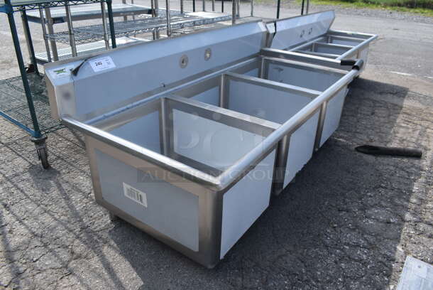 BRAND NEW SCRATCH AND DENT! Regency 600S31824 Stainless Steel Commercial 3 Bay Sink. No Legs. Bays 18x24x14 - Image 2 of 5