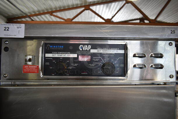 Winston HA4022GE CVap Stainless Steel Commercial 2 Half Size Door Warming Holding Cabinet on Commercial Casters. 120 Volts, 1 Phase. Tested and Working! - Image 3 of 7