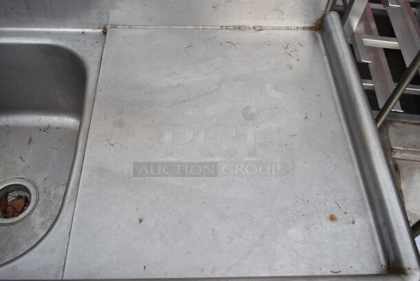 Stainless Steel Commercial 3 Bay Sink w/ Right Side Drain Board, Faucet and Handles. Bays 16x16x9 - Image 2 of 8