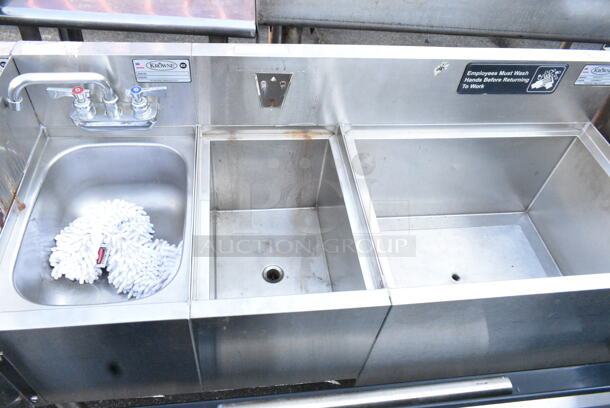 Krowne Stainless Steel Ice Bin w/ 2 Single Bay Sinks and Speedwell.  - Image 3 of 8