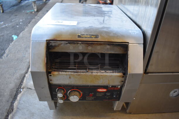 Hatco Stainless Steel Commercial Countertop Toast Quik Conveyor Toaster Oven. 250 Volts, 1 Phase. 14.5x22x16