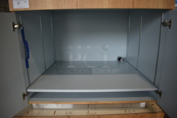 BRAND NEW! Wood Pattern Counter w/ 2 Doors. - Image 4 of 6