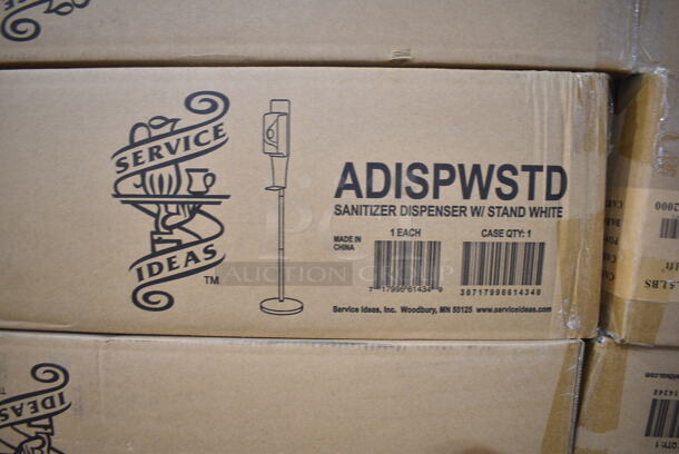 PALLET LOT of 60 BRAND NEW IN BOX! Service Ideas ADISPWSTD 27 oz Gel Soap and Hand Sanitizer Dispenser w/ Floor Stand - 53"H, White. 60 Times Your Bid! - Image 3 of 3
