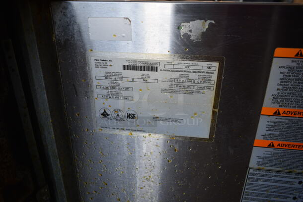 2016 Pitco Frialator 40D Stainless Steel Commercial Floor Style Natural Gas Powered Deep Fat Fryer w/ 2 Metal Fry Baskets and 2 Side Splash Guards. 115,000 BTU.  - Image 4 of 4
