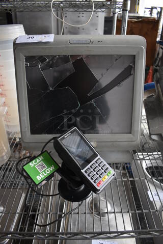 PAR 15" POS Monitor w/ Verifone Credit Card Reader