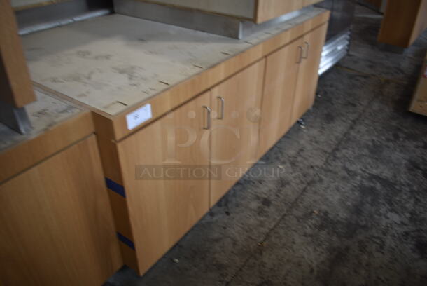 BRAND NEW! Wood Pattern Counter w/ 4 Doors. - Image 2 of 7