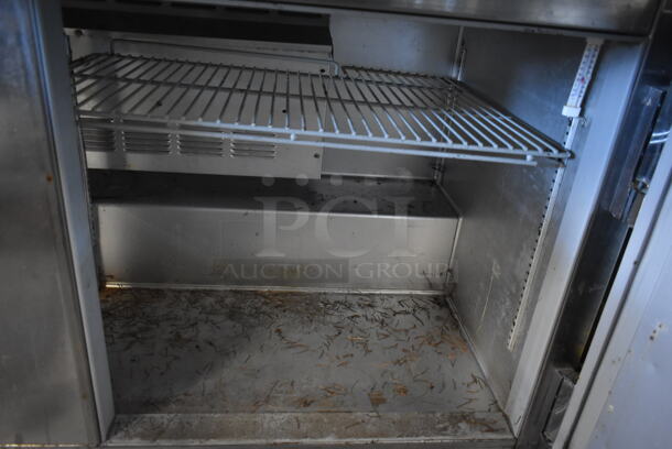 Beverage Air SUR60-16C Stainless Steel Commercial Sandwich Salad Prep Table Bain Marie Mega Top on Commercial Casters. 115 Volts, 1 Phase. Tested and Powers On But Does Not Get Cold - Image 7 of 8