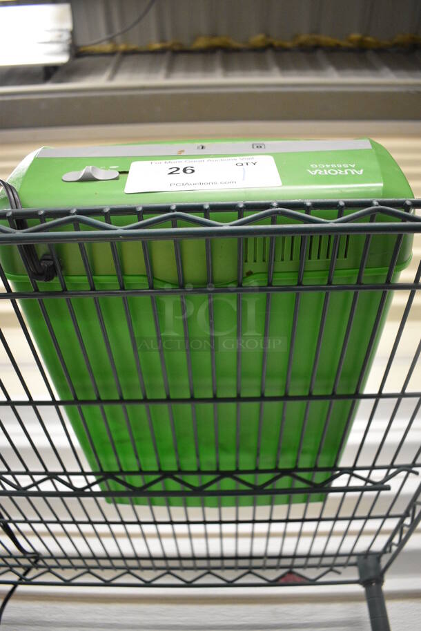 Aurora Model AS894CG Green Paper Shredder. 12x6x15. Tested and Working! - Image 3 of 3
