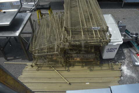 ALL ONE MONEY! Monster Lot of Metro Style Shelves and Poles