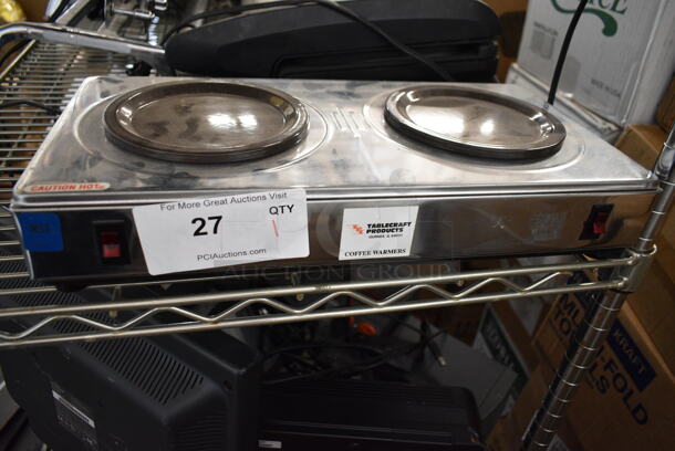 Tablecraft W20 Stainless Steel Commercial Countertop Electric Powered 2 Burner Coffee Pot Warmer. Tested and Working! - Image 1 of 3