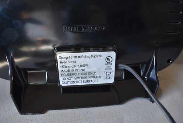 George Foreman Model GRP4B Metal Countertop Grilling Machine. 120 Volts, 1 Phase. 16x10x4.5. Tested and Working! - Image 5 of 5