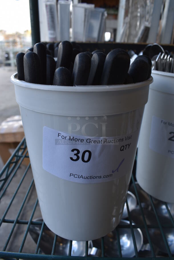 ALL ONE MONEY! Lot of Metal Serrated Knives in Poly Bin. 8.5" - Image 4 of 5