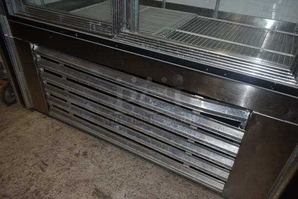 Dial Stainless Steel Commercial 2 Door Reach In Cooler Merchandiser. 115 Volts, 1 Phase. Tested and Powers On But Does Not Get Cold
 - Image 4 of 9