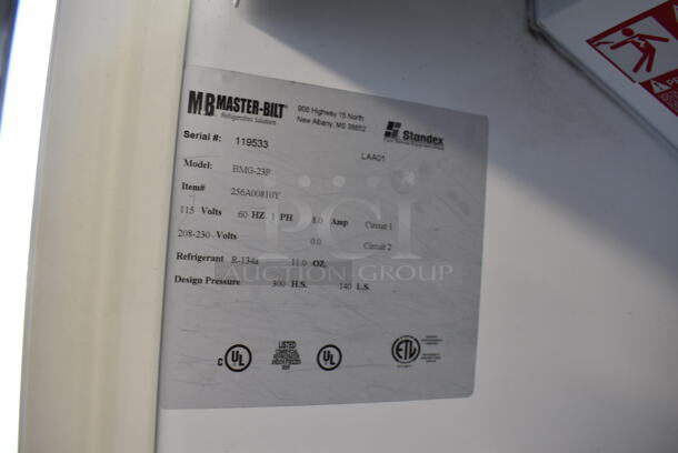 Master-Bilt BMG-23P Metal Commercial Single Door Reach In Cooler Merchandiser w/ Poly Coated Racks. 115/208-230 Volts, 1 Phase. 27x33x79. Tested and Working! - Image 6 of 8