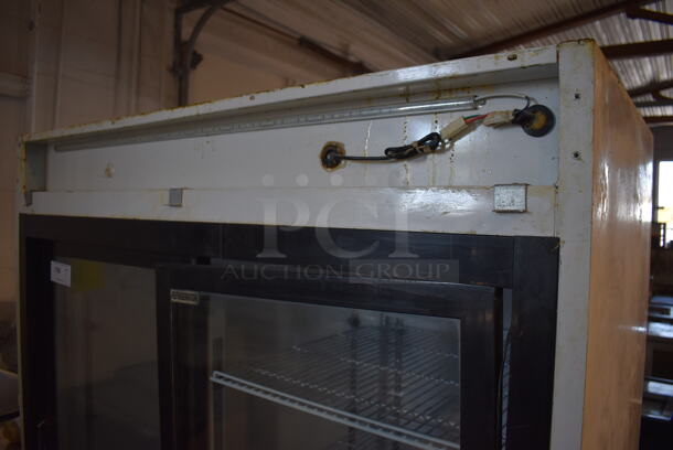 Serv-Ware GR-48S Metal Commercial 2 Door Reach In Cooler Merchandiser w/ Poly Coated Racks. 115 Volts, 1 Phase. 55x31x82. Cannot Test Due To Cut Power Cord - Image 4 of 6