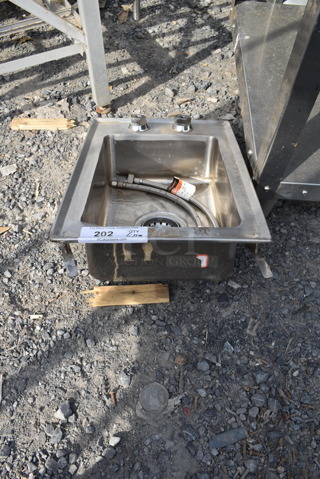 Drop In Stainless Steel Sink w/ 2 Water Lines