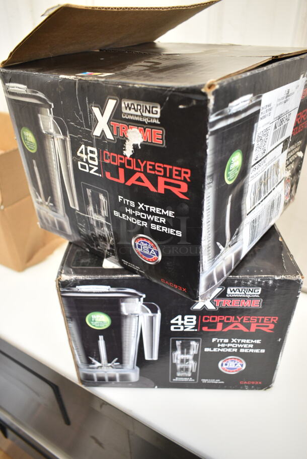 2 BRAND NEW IN BOX! Waring Xtreme CAC93X The Raptor 48 oz. Clear Copolyester Blender Jar for Commercial Blenders. 2 Times Your Bid!  - Image 2 of 5