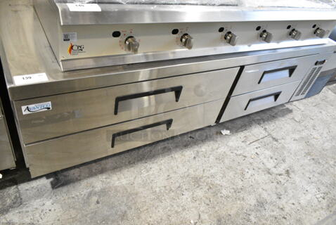 BRAND NEW SCRATCH AND DENT! 2024 Avantco 178CBE84HC Stainless Steel Commercial 4 Drawer Chef Base on Commercial Casters. 115 Volts, 1 Phase. Tested and Working!