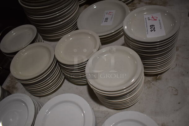 65 White Ceramic Plates. 6.5x6.5x1. 65 Times Your Bid! - Image 4 of 4