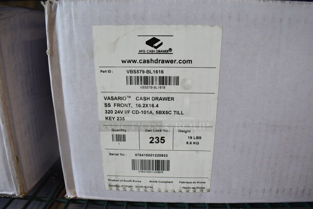 5 BRAND NEW IN BOX! APG Metal Cash Drawers. 16x16.5x4.5. 5 Times Your Bid! - Image 5 of 6