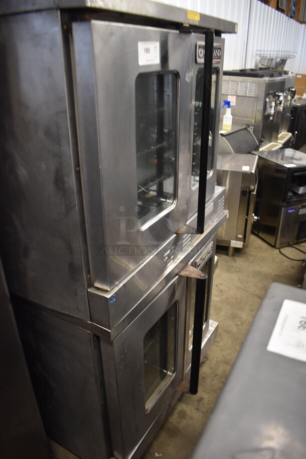 2 Garland Master 450 Commercial Stainless Steel Natural Gas Powered Double Convection Oven With Steel Racks. 2 Times Your Bid!  - Image 2 of 10