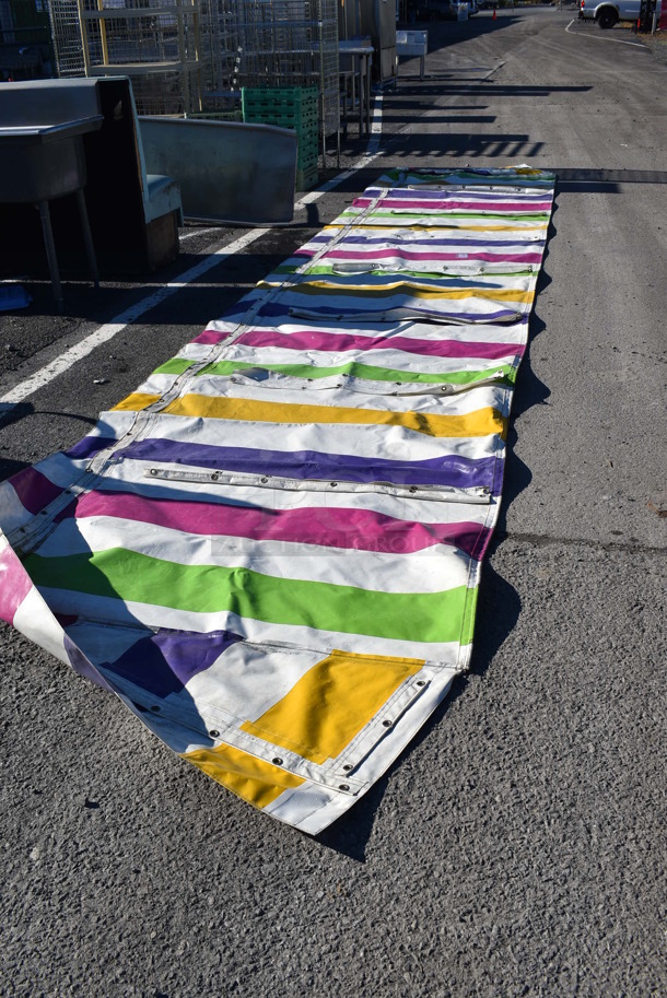 Fredericks Canvas Products White, Purple, Pink and Green Awning - Image 4 of 7