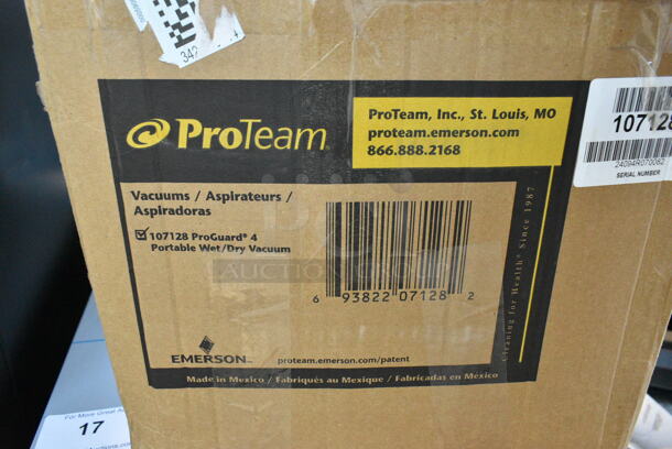 BRAND NEW SCRATCH AND DENT! Pro Guard Pro Team 107128 4 Gallon ProGuard 4 Portable Wet / Dry Vacuum Cleaner. 120 Volts, 1 Phase. Tested and Working! - Image 6 of 6