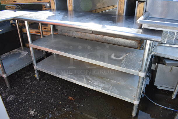 Stainless Steel Table w/ 2 Metal Under Shelves. 60x24x36 - Image 2 of 3