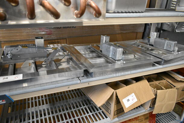 3 BRAND NEW SCRATCH AND DENT! Canarm MP-2927-D 644306SX3216X16 16" x 16" Motorized Shutter Backdraft Damper SX3216X16. 3 Times Your Bid!  - Image 1 of 5