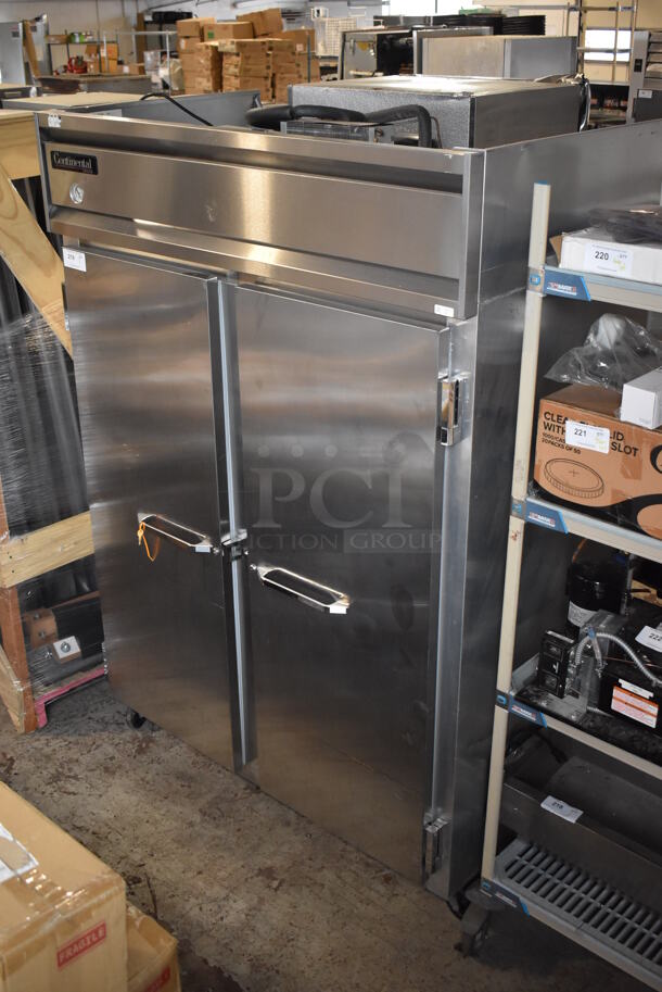 Continental 2FE Stainless Steel Commercial 2 Door Reach In Freezer on Commercial Casters. 115 Volts, 1 Phase. Tested and Working! - Image 2 of 5
