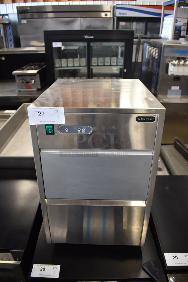 BRAND NEW SCRATCH AND DENT! Whynter FIM-450HS Commercial Stainless Steel Electric Free Standing Ice Maker. 115V. Tested And Working!