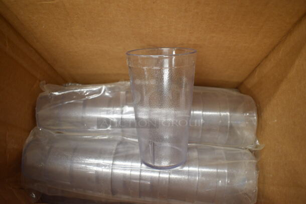 ALL ONE MONEY! Lot of 31 BRAND NEW IN BOX! Carlisle Clear Poly Beverage Tumblers. 3x3x5