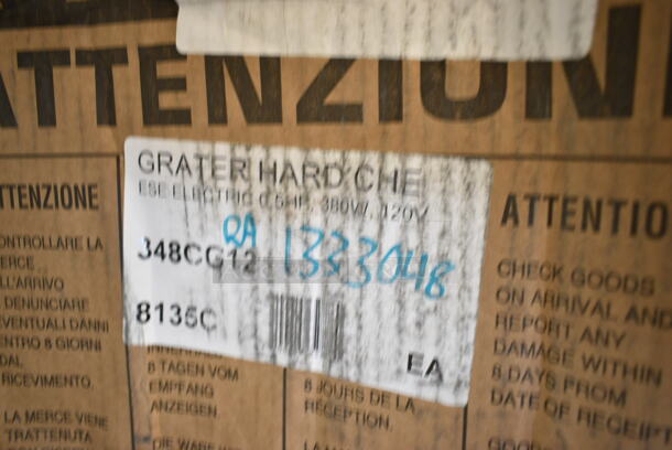 BRAND NEW SCRATCH AND DENT! Estella 348CG12 Stainless Steel Electric Hard Cheese Grater. 120 Volts, 1 Phase. Tested and Working! - Image 3 of 4