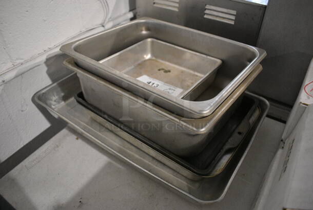 6 Various Metal Pans. Includes 1/2x4. 6 Times Your Bid! - Image 2 of 2