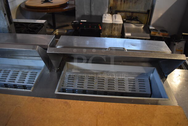 Continental SW72 Stainless Steel Commercial Sandwich Salad Prep Table Bain Marie Mega Top on Commercial Casters. 115 Volts, 1 Phase. 72x32x42.5. Tested and Working! - Image 4 of 10