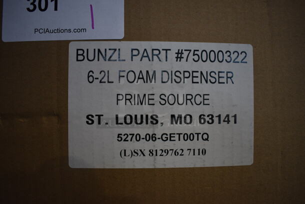 6 BRAND NEW IN BOX! Prime Source Gray and White Poly Wall Mount Hand Soap Dispensers. 6.5x5x11.5. 6 Times Your Bid! - Image 4 of 4