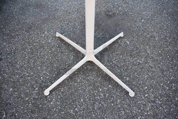4 White Dining Height Tables on White Table Base. Stock Picture - Cosmetic Condition May Vary. 27.5x27.5x29. 4 Times Your Bid! - Image 6 of 8