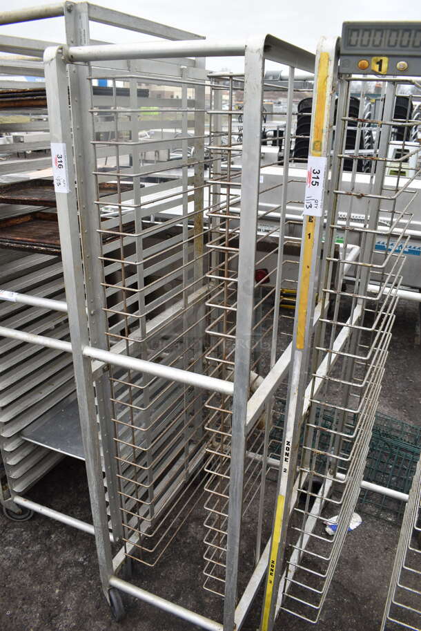 Metal Commercial Pan Transport Rack on Commercial Casters. 18x32x66 - Image 2 of 3