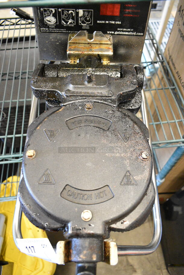 Metal Commercial Countertop 4 Small Waffle Maker. 120 Volts, 1 Phase. Tested and Working! - Image 4 of 6